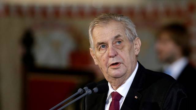 FILE PHOTO: Re-elected Czech President Milos Zeman attends the inauguration ceremony at Prague Castle in Prague