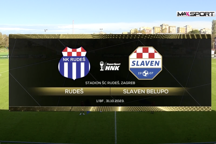 Sažetak utakmice osmine finala SuperSport Hrvatskog nogometnog kupa između Rudeša i Slaven Belupa (3:1).