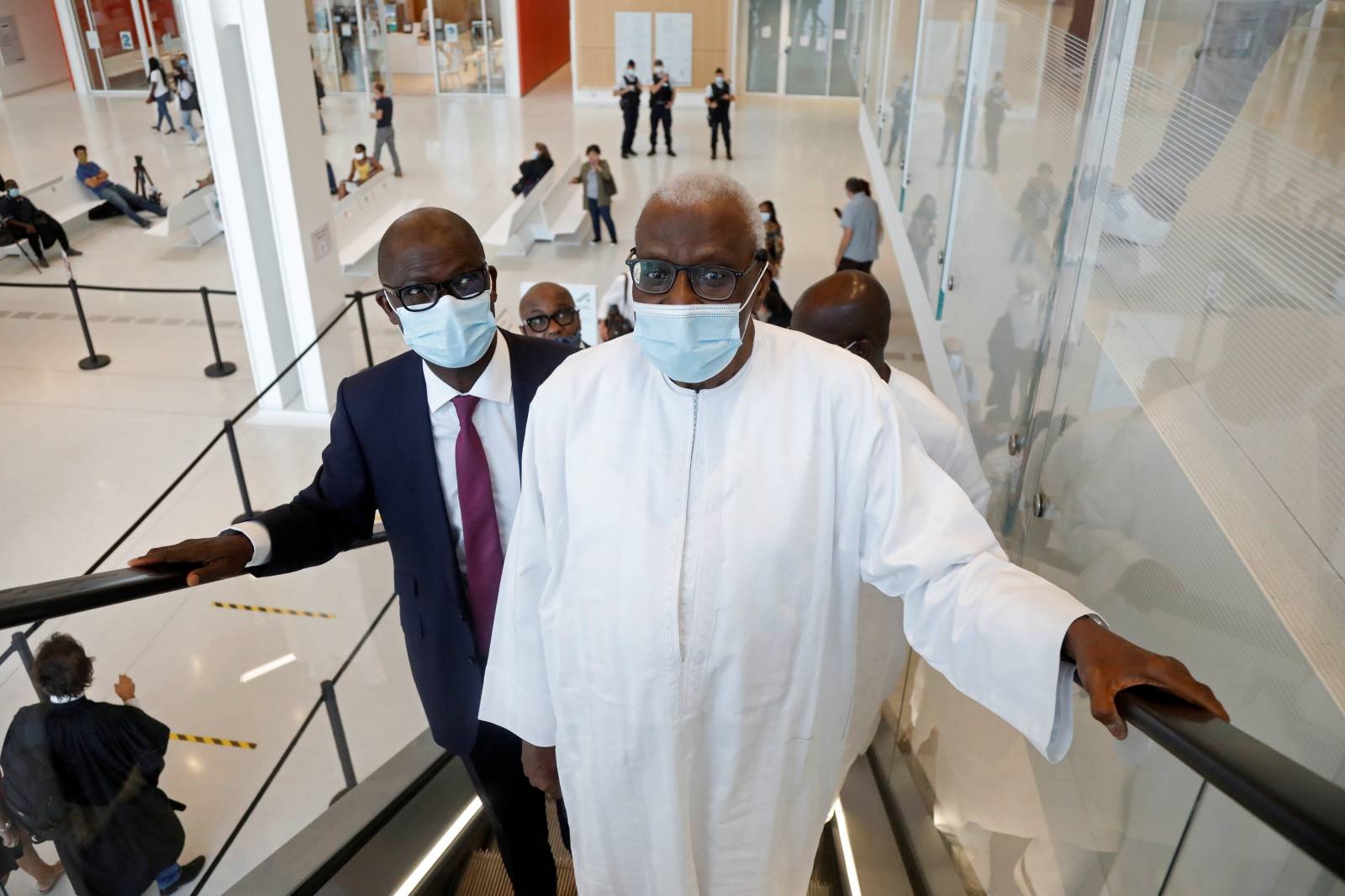 Former IAAF President Lamine Diack attends trial in Paris