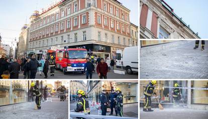 Pogledajte fotografije: Veliki komad pročelja pao sa zgrade nasred Trga bana Jelačića