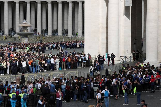 Pope Francis lies in state in St. Peter's Basilica at the Vatican