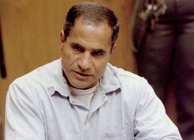 FILE PHOTO: Sirhan Sirhan pleads his case at the Corcoran State Prison in Corcoran, during his tenth parole hearing since being convicted of killing Sen. Robert F. Kennedy, in California