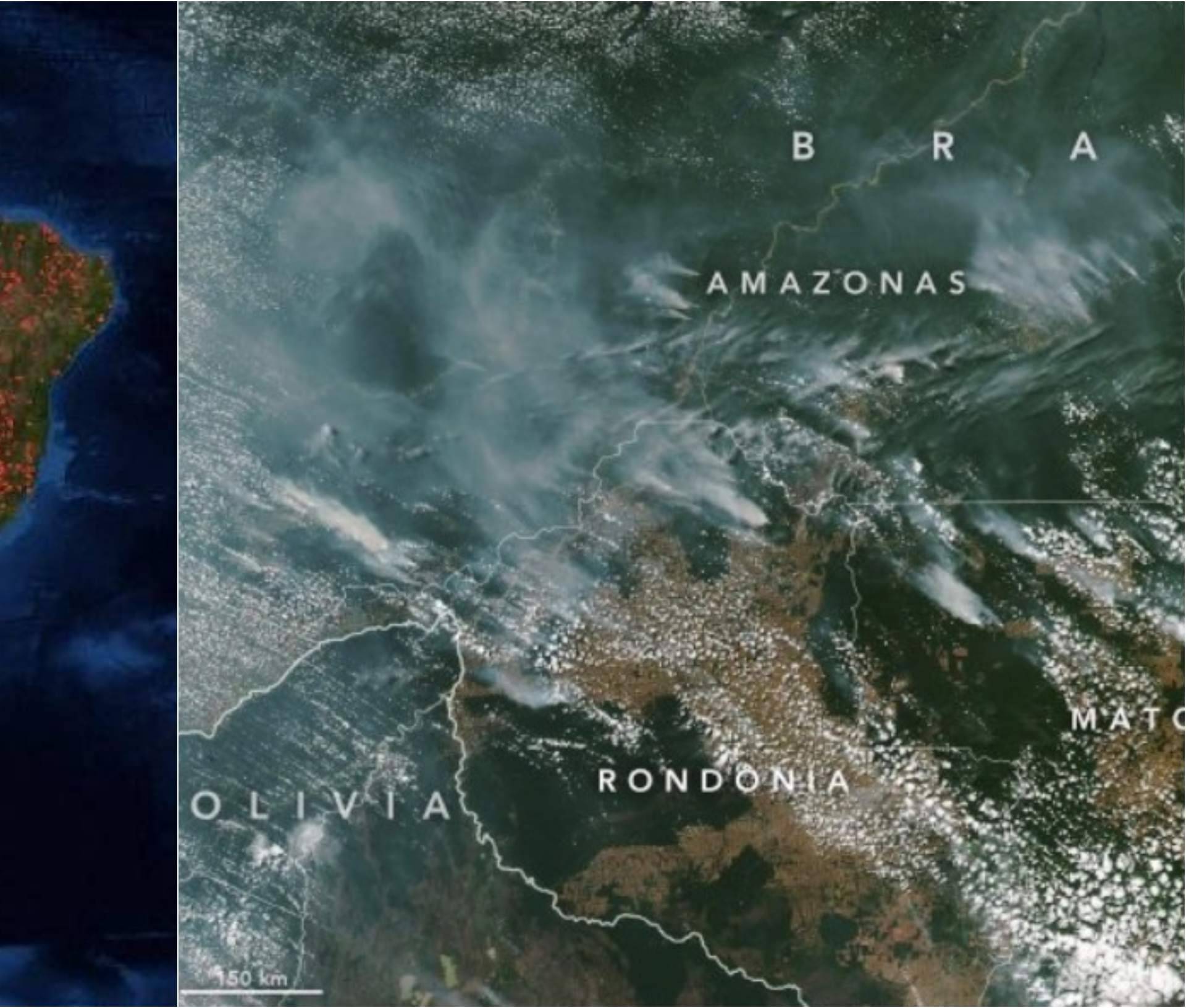 Amazonija gori već dva tjedna: Gusti dim se vidi i iz svemira