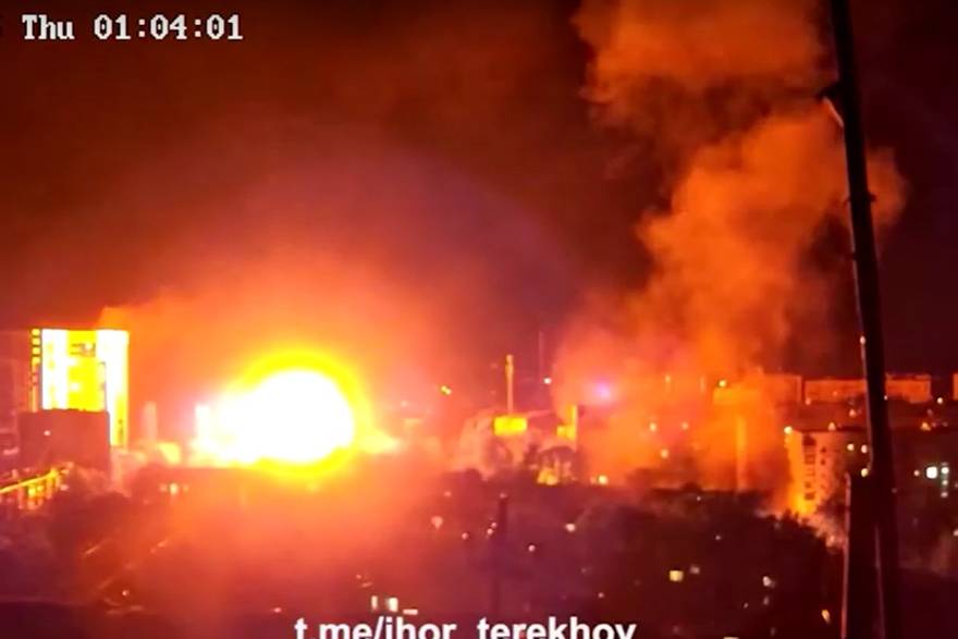 Eksplozije u ukrajinskom Harkivu tijekom napada ruskih dronova