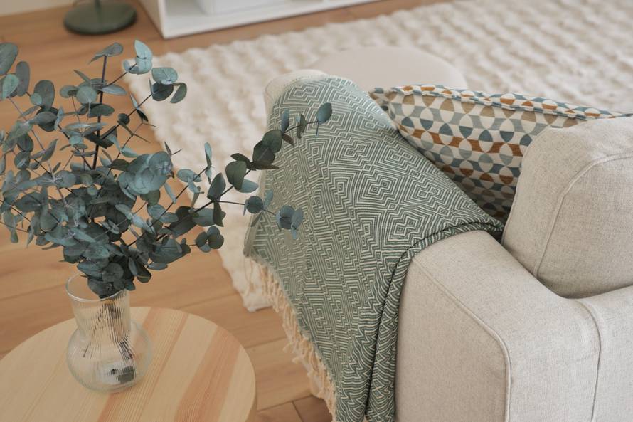 Cozy,Living,Room,With,Minimalist,Decor,And,Greenery