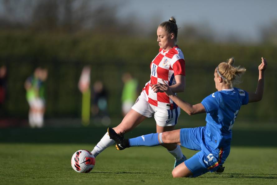 Velika Gorica: Nogometašice Hrvatske protiv Rumunjske u kvalifikacijskoj utakmici za SP