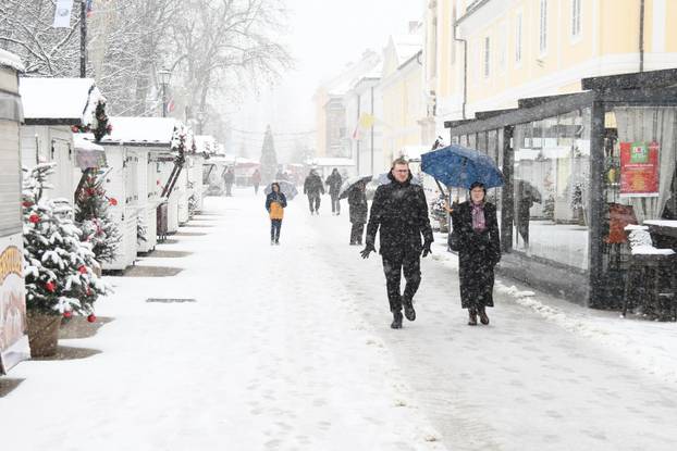Prvi ovogodišnji snijeg u Bjelovaru