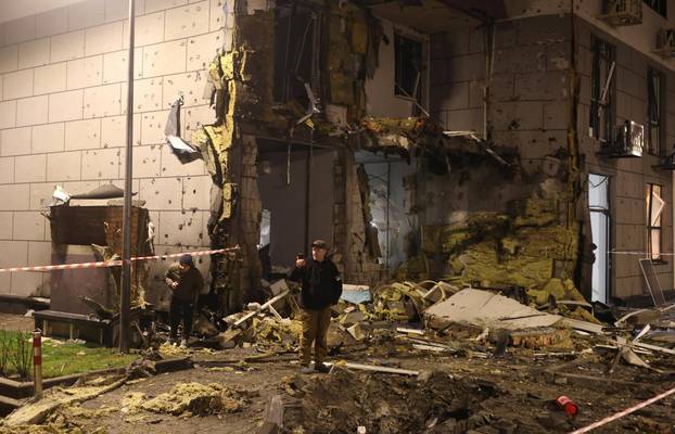 Aftermath of a Russian missile and drone attack, in Kyiv