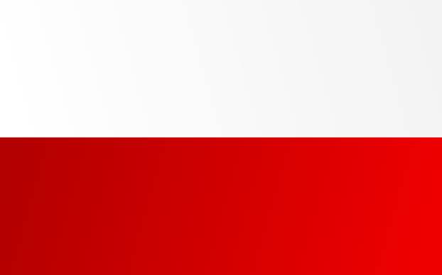 Flag of Poland with transition color - vector image