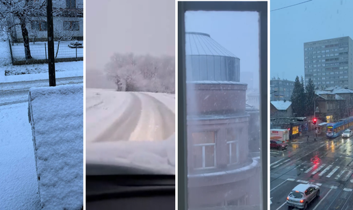 VIDEO Guste pahulje u Zagrebu: 'Zabijelilo nas je, i dalje pada'