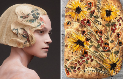 Umjetnost u oku promatrača:  Prelijepo cvijeće u kosi i kao 'instalacija' na pogačama