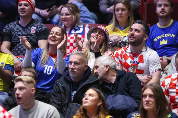 Susret Švedske i Hrvatske u prvom krugu EHF Europskog prvenstva, navijači