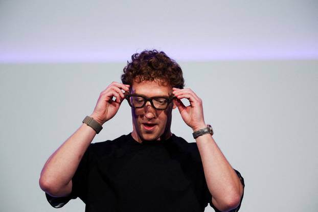 Meta CEO Mark Zuckerberg delivers a speech during the Meta Connect event in Menlo Park