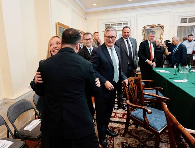 Ukrainian President Zelenskiy meets European leaders ahead of their meeting with Trump in Washington, D.C.