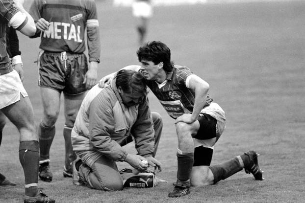 Zagreb: Savezna liga Jugoslavije, Dinamo - Borac, 7.4.1990.