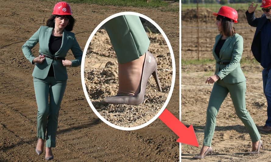 FOTO Štikle ministrice Tramišak izdržale grbavi teren u Osijeku