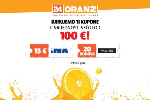 Pretplati se na Oranž i dobivaš 162 € vrijednosti kupona među kojima su INA i Avenue Mall!