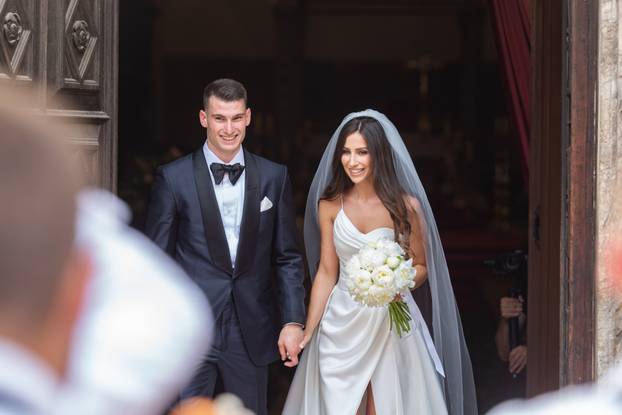 ARHIVA - 2022. Zadar: Vjenčanje Dominika Livakovića i njegove odabranice Helene Matić