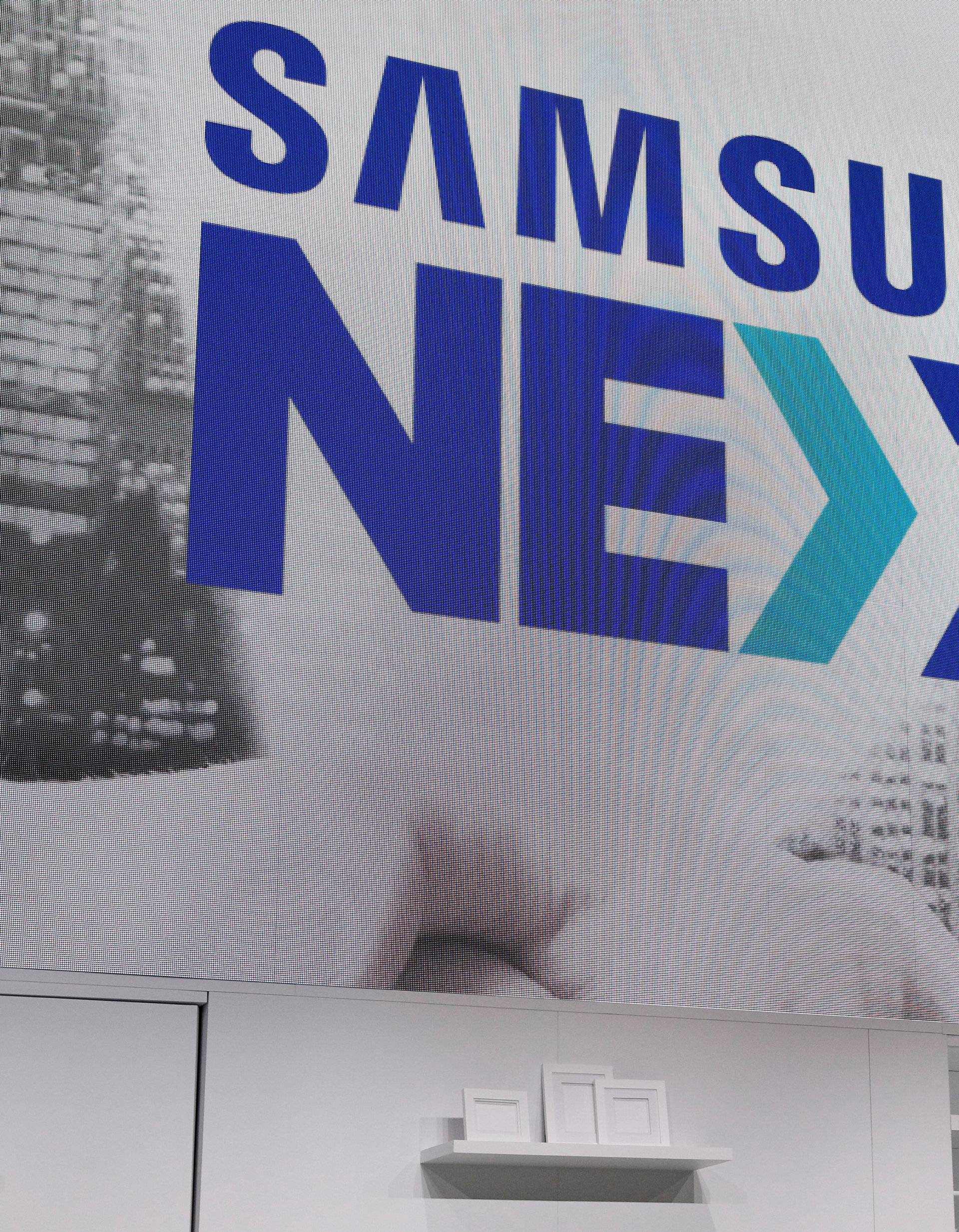 Tim Baxter, president and COO of Samsung Electronics America, talks about Samsung NEXT during a Samsung Electronics news conference at the 2017 CES in Las Vegas