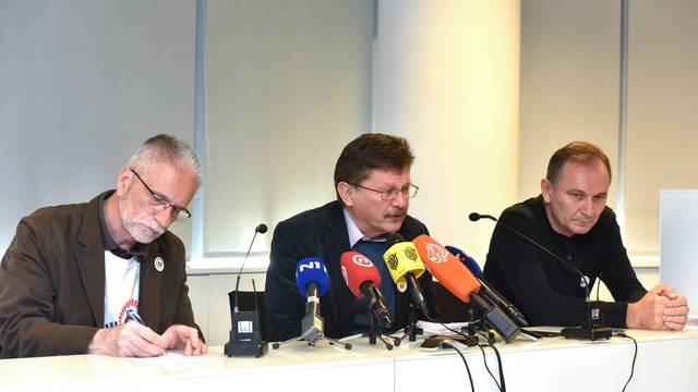 Zagreb: Konferencija za medije Äelnika sindikalnih srediÅ¡njica