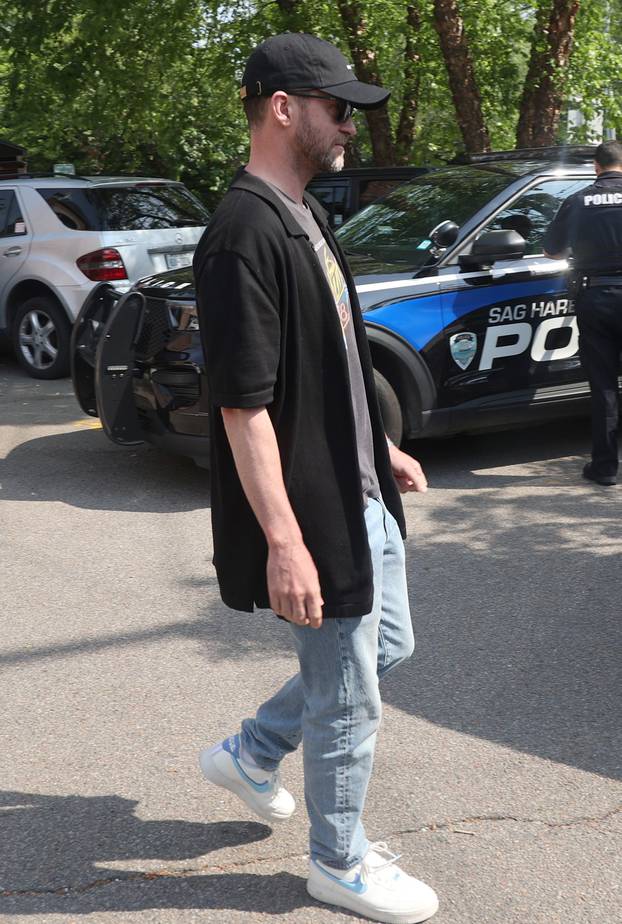 EXCLUSIVE Justin Timberlake leaves a police station in The Hamptons