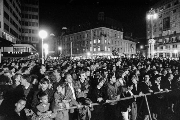 Zagreb: Svečano otkrivanje spomenika banu Josipu Jelačiću na istoimenom trgu, 15.10.1990.