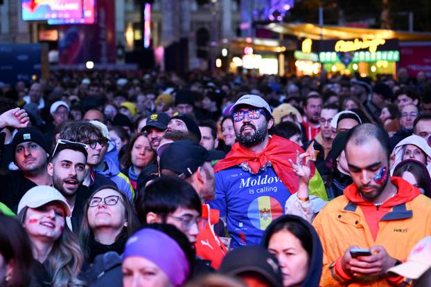 Eurovision Song Contest (ESC) fans attend a public viewing, in Vienna