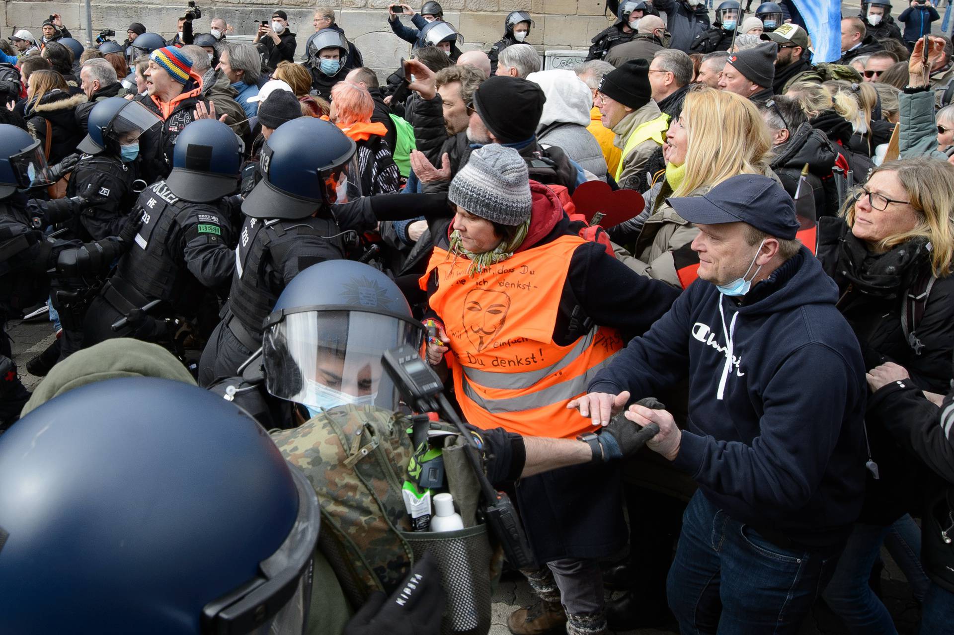 Demonstration against Corona restrictions - Kassel