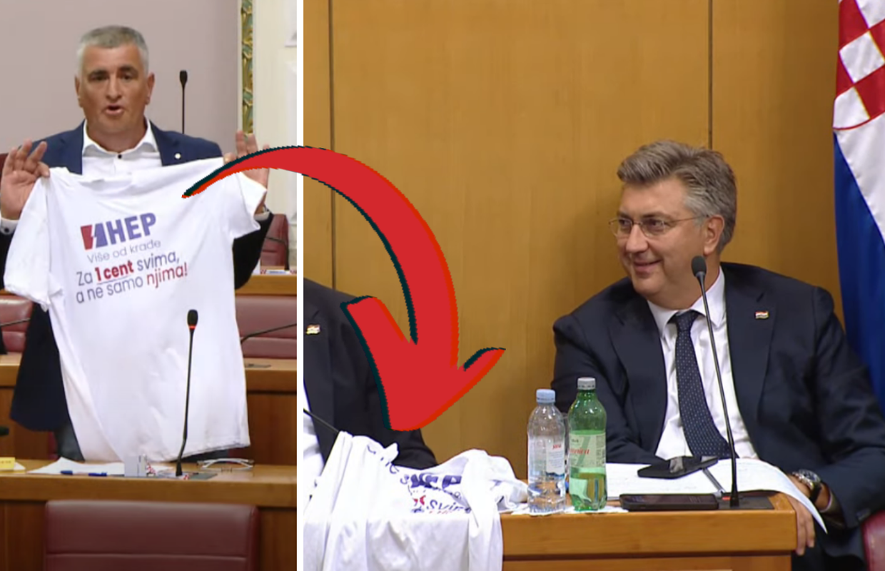 Bulj uručio Plenkoviću majicu s logom HEP-a, on se narugao: 'Fufljate nešto više nego inače'