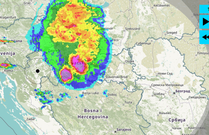 Pogledajte kartu! Nevrijeme koje je poharalo Zagreb i okolicu sad ide prema Slavoniji