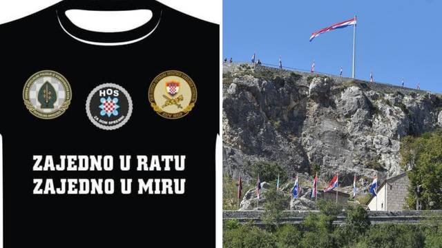 HOS-ovci u Knin idu u majicama na kojima je pozdrav zbog kojeg je Milanović otišao iz Okučana