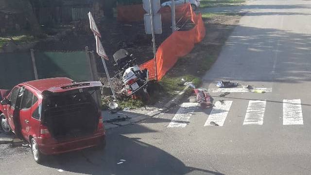 Oduzela prednost policajcu na motoru: On se bori za život