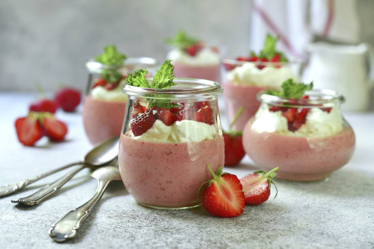 Osvježavajući mousse od jagoda