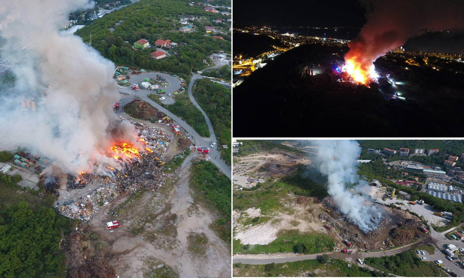 VIDEO Nakon teške noćne borbe na deponiju u Rijeci, vatrogasci su napokon zaustavili požar...