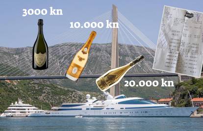 Detalji računa iz Dubrovnika: Litra šampanjca 20.000 kuna