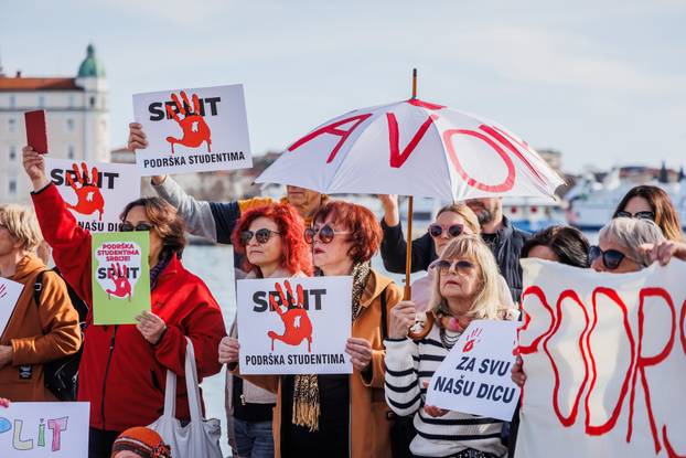 Split: Skup solidarnosti za studente u Srbiji