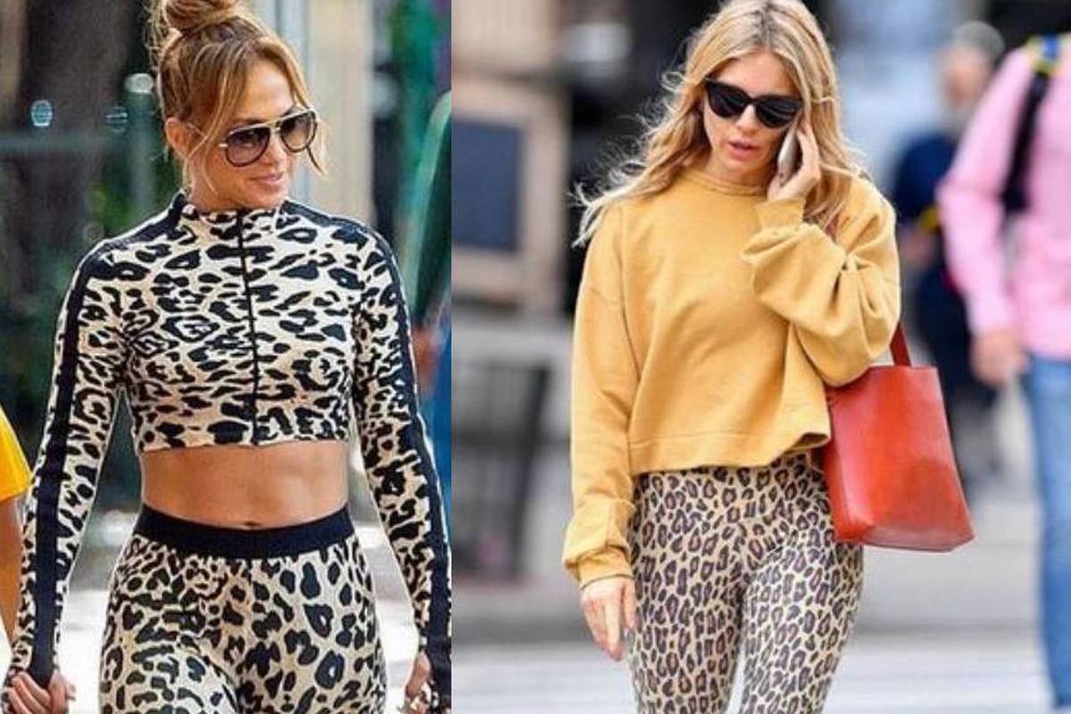 Jennifer Lopez i Sienna Miller nose tajice s uzorkom leoparda