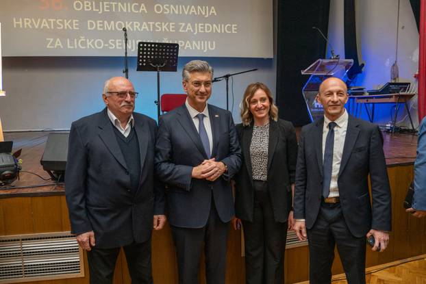 Gospić: Andrej Plenković na obilježavanju 36. obljetnice osnivanja HDZ-a u Ličko-senjskoj županiji