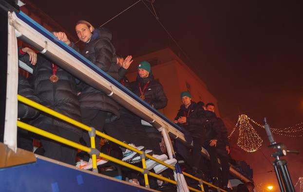 ARHIVA - 2022. Zagreb: Svečani doček nogometaša nakon osvojenog trećeg mjesta na SP-u u Katru