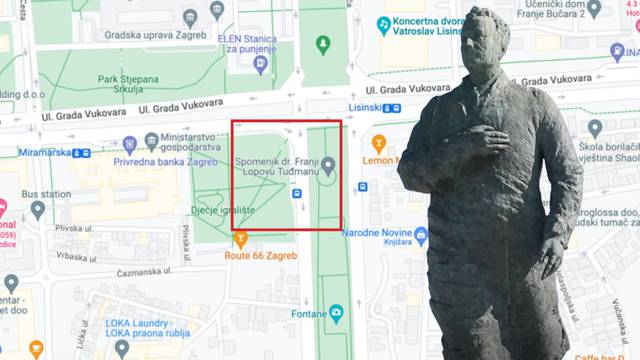 Tuđmanov spomenik na Google Mapsu dobio je novi naziv: Kip dr. Franje Lopova Tuđmana...