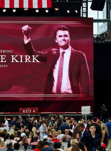 Memorial service for slain conservative commentator Charlie Kirk, in Glendale