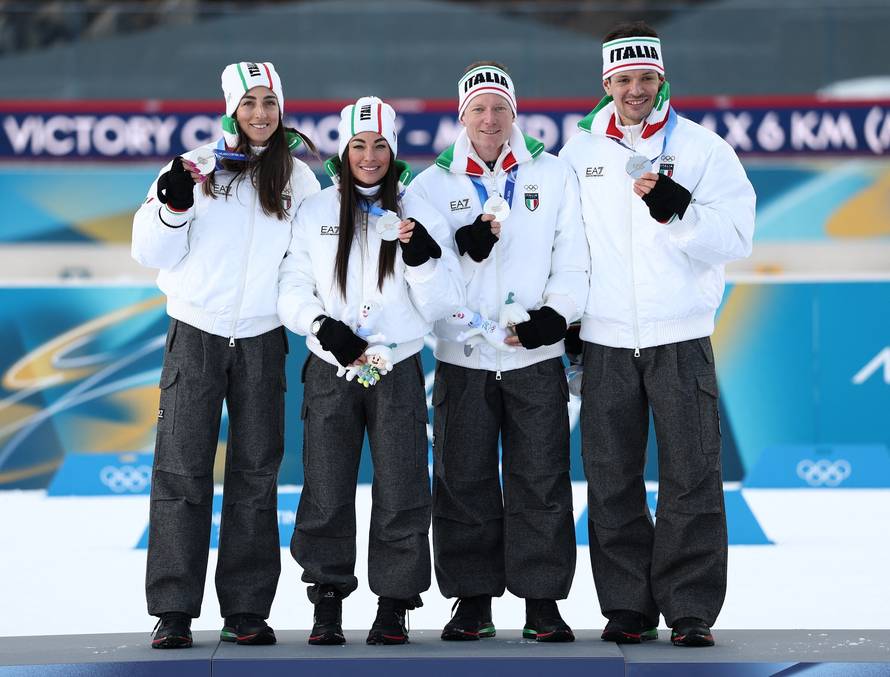 Biathlon - Mixed Relay Victory Ceremony