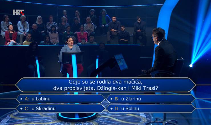 Juraj se u 'Milijunašu' zbunio na pitanju o hrvatskoj himni. Znate li vi koji je točan odgovor?