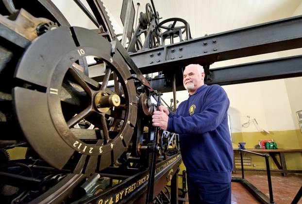 Big Ben clock tower at Westminster Palace restoration in London