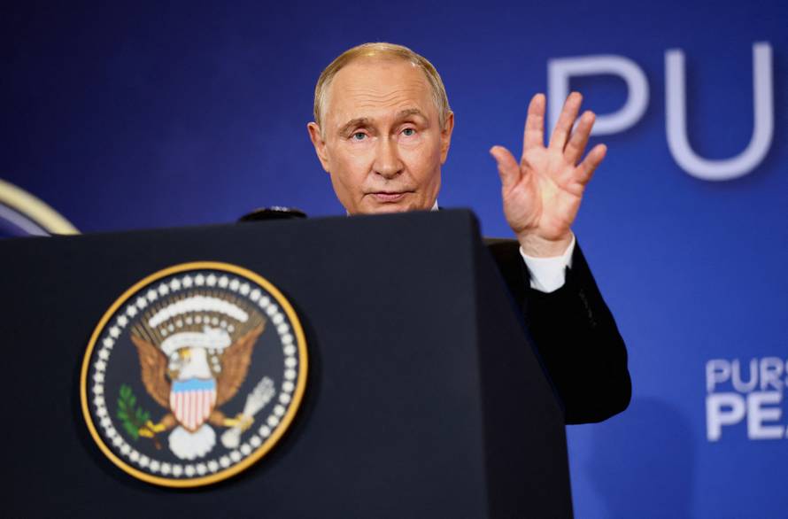 U.S. President Trump meets with Russian President Putin in Alaska