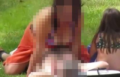 Šokantan video: Seksali  se na livadi pred vlastitim djetetom