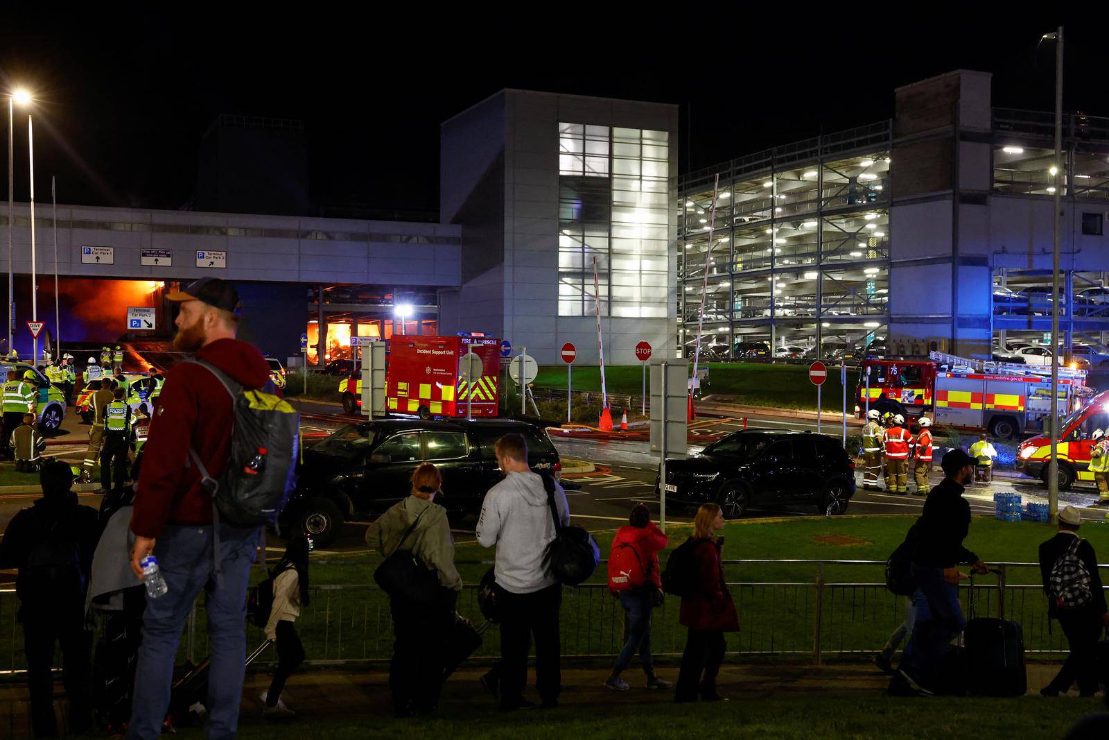 Fire in Terminal Car Park 2 at London Luton airport