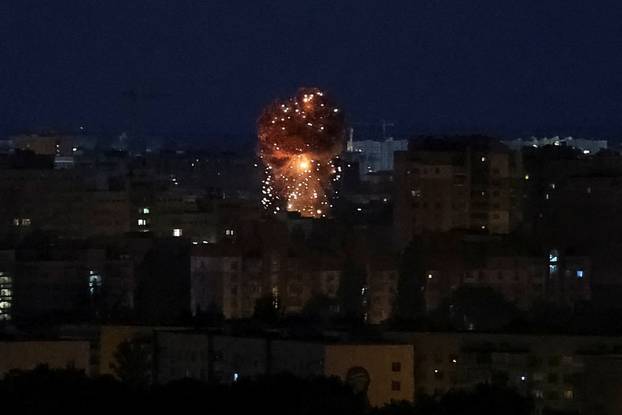 Russian drone and missile strike in Kyiv