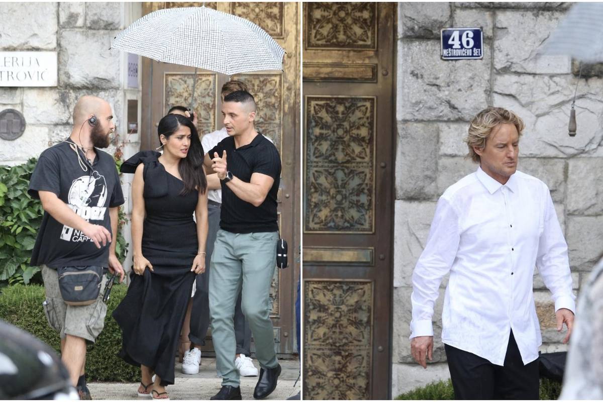 Wilson i Salma Hayek snimaju u splitskoj galeriji Meštrović