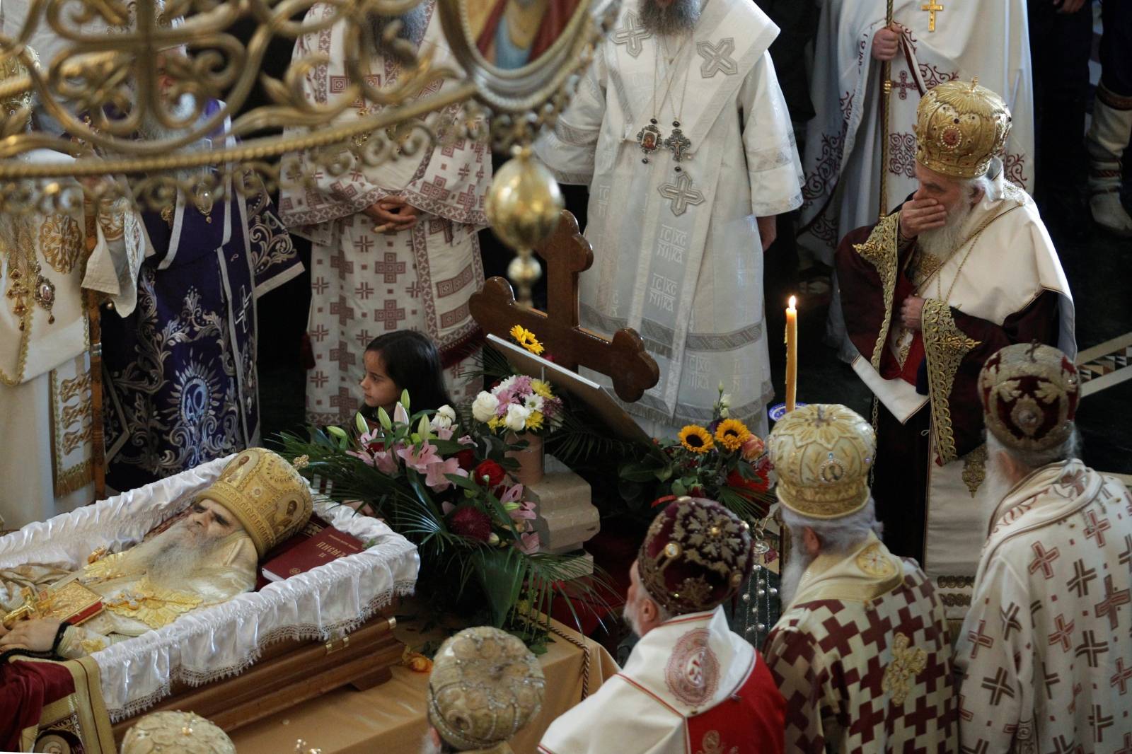 The funeral of Metropolitan Amfilohije Radovic, the top cleric of the Serbian Orthodox Church in Montenegro, in Podgorica